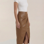 Natalie draped midi skirt