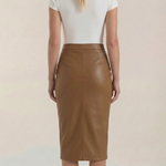 Natalie draped midi skirt