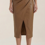Natalie draped midi skirt