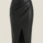 Natalie draped midi skirt