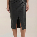 Natalie draped midi skirt