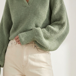 'Pauline' chunky knit sweater with a high neck