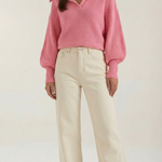'Pauline' chunky knit sweater with a high neck