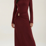 Renee long dress with long sleeves