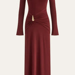 Renee long dress with long sleeves