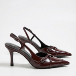 Samantha heeled shoes with back strap and buckle