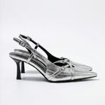 Samantha heeled shoes with back strap and buckle