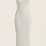 Sonia fitted midi dress with high neck