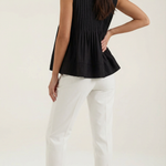 Tess peplum dress with pleats - Premium style