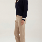 'Tina' knitted sweater with contrasting accents