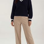 'Tina' knitted sweater with contrasting accents