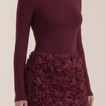 Tonya Short Dress with Floral Texture