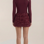 Tonya Short Dress with Floral Texture