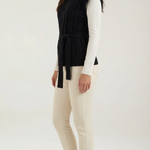Wendy cable knit vest with high neck