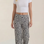Cleo Animal Print Wide Leg Trousers