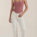 Eloise corset-style sleeveless top
