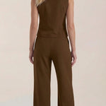 Ginger Color Vest and Pants Set