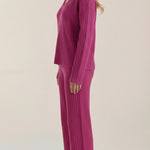 Matilda Knit Set with Textured V-Neck