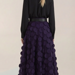 Olga Mesh Midi Skirt with Polka Dot Details