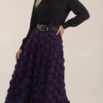 Olga Mesh Midi Skirt with Polka Dot Details