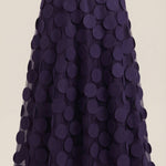 Olga Mesh Midi Skirt with Polka Dot Details