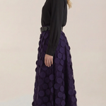 Olga Mesh Midi Skirt with Polka Dot Details