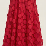 Olga Mesh Midi Skirt with Polka Dot Details