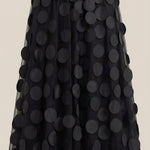 Olga Mesh Midi Skirt with Polka Dot Details