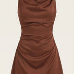 Rosalie Short Cowl Collar Dress