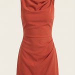 Rosalie Short Cowl Collar Dress