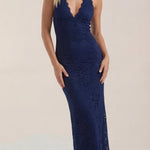 Roxanne Halter Lace Maxi Dress