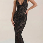 Roxanne Halter Lace Maxi Dress