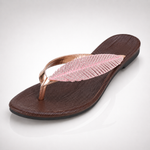 Rhinestone Feather Flip Flops