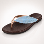 Rhinestone Feather Flip Flops