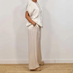 Women's Flowing Blouse & Wide Leg Trouser Set
