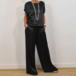 Women's Flowing Blouse & Wide Leg Trouser Set