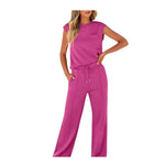 Women's Sleeveless Top & Drawstring Trouser Set