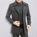 Men's Classic Tweed-Look Business Coat