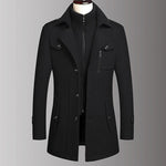 Men's Classic Tweed-Look Business Coat