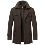 Men's Classic Tweed-Look Business Coat