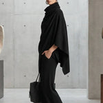 Women's Cowl Neck Cape & Wide Leg Trouser Set