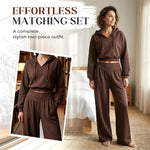 Women's Cropped Hoodie & Wide Leg Trouser Set