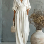 Elisa | Jumpsuit Elegante Fluida con Scollo a V