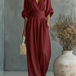 Elisa | Jumpsuit Elegante Fluida con Scollo a V