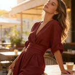 Elisa | Jumpsuit Elegante Fluida con Scollo a V