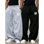 Unisex Wide Leg Straight Joggers