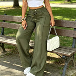 Women's Front Seam Straight Leg Trousers