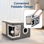 Foldable Two Level Cat Cube