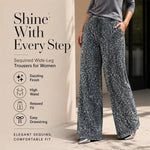 Women's Elastic Waist Straight-Leg Trousers