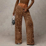 Women's Elastic Waist Straight-Leg Trousers